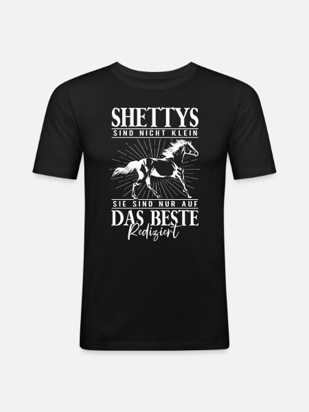 Shetty - Männer Slim Fit T-Shirt - Schwarz
