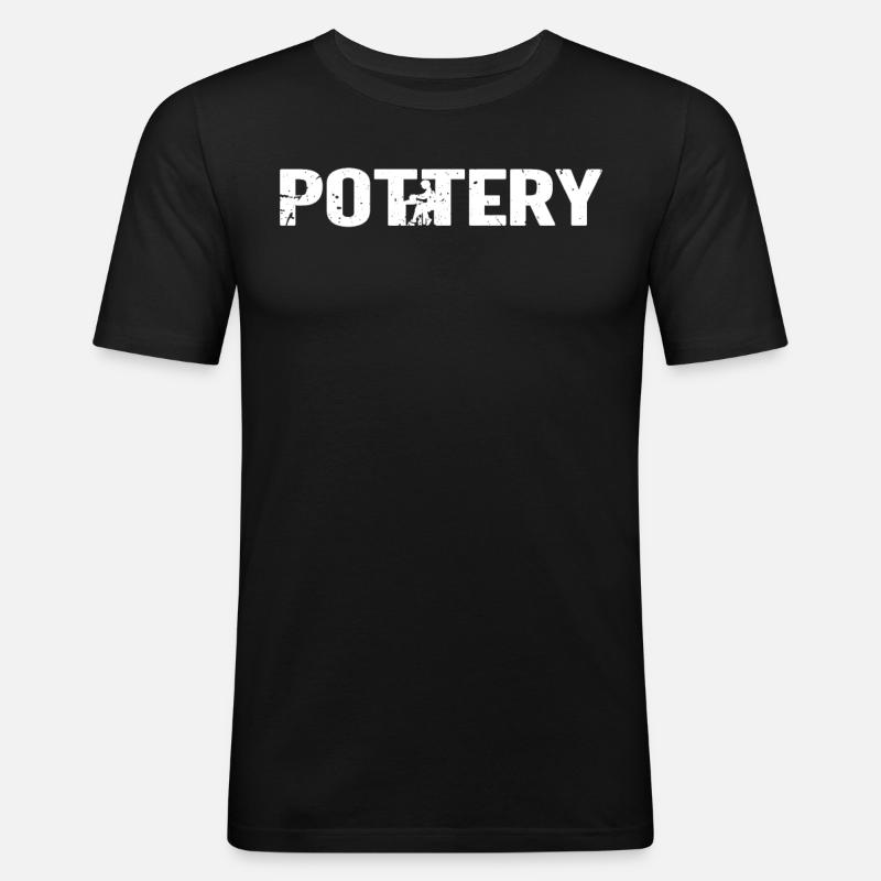 Pottery Töpfern - Männer Slim Fit T-Shirt - Schwarz