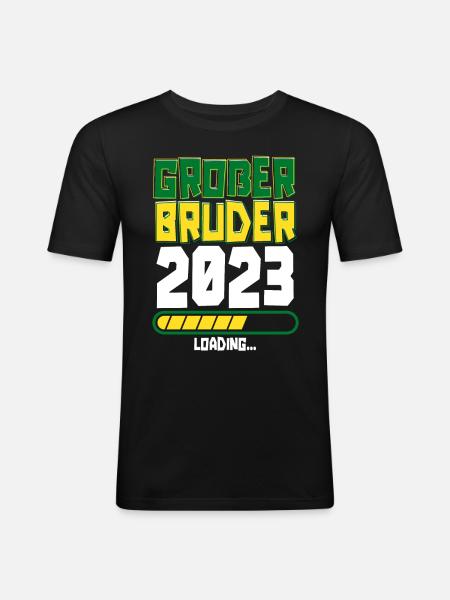 Großer Bruder Loading 2023 - Männer Slim Fit T-Shirt - Schwarz