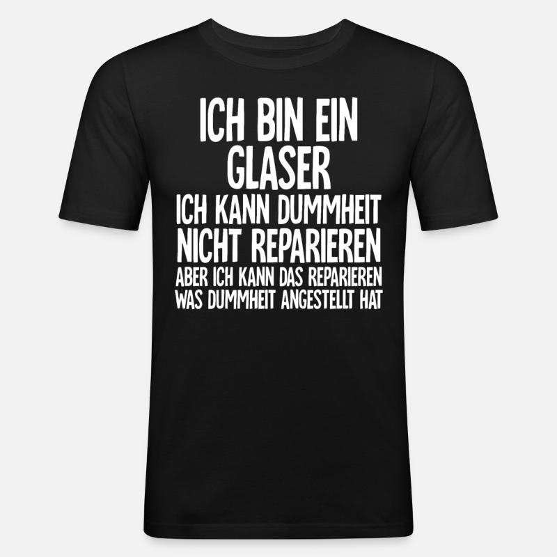 Glaser - Männer Slim Fit T-Shirt - Schwarz