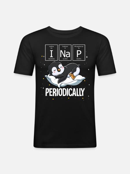 Sleeping Penguin I Nap Periodically - Men's Slim Fit T-Shirt - black