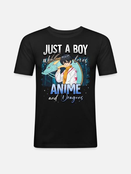 Anime Otaku Weeb - Männer Slim Fit T-Shirt - Schwarz