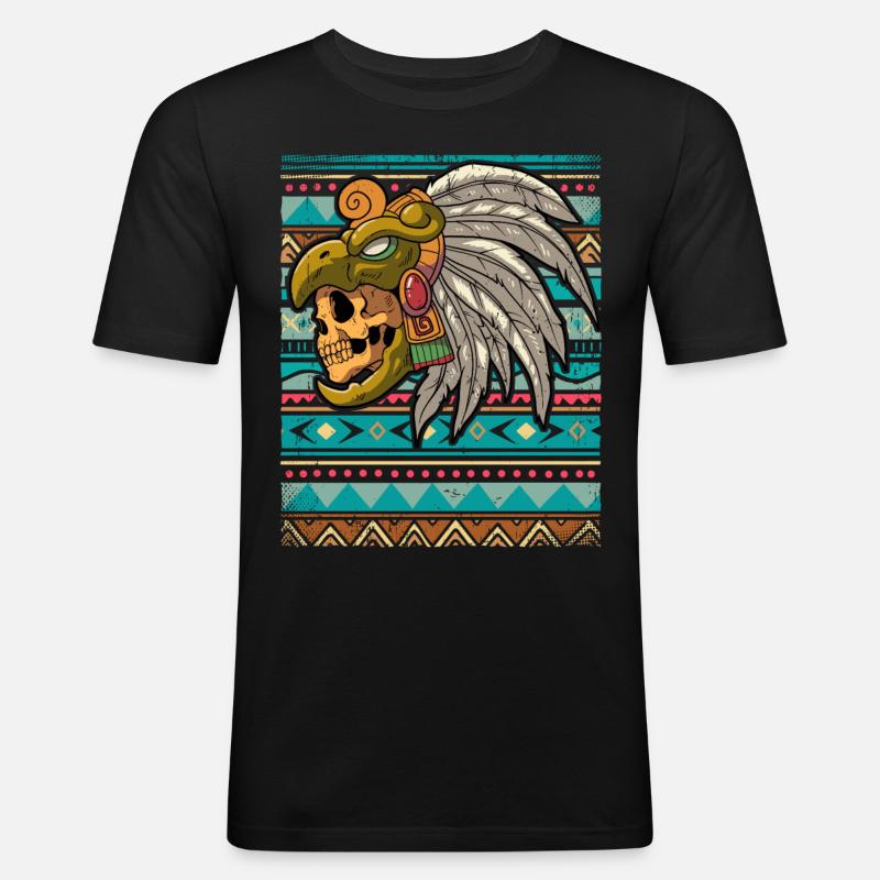 Mexican Aztec warrior Aztecs - Men's Slim Fit T-Shirt - black