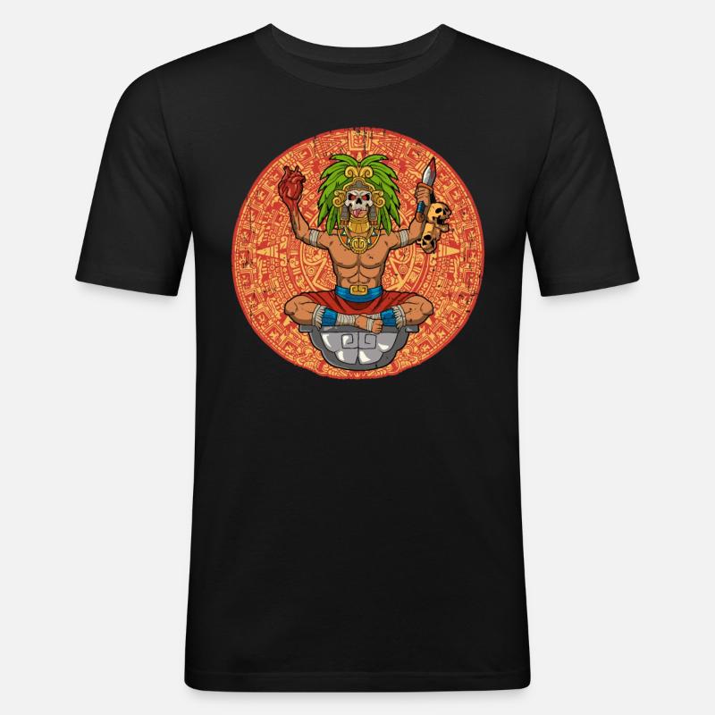 Mexican Aztec warrior Aztecs - Men's Slim Fit T-Shirt - black