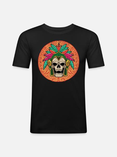 Mexican Aztec warrior Aztecs - Men's Slim Fit T-Shirt - black