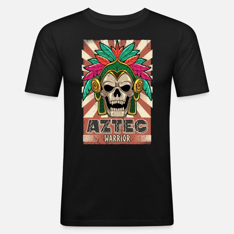 Mexican Aztec warrior Aztecs - Men's Slim Fit T-Shirt - black
