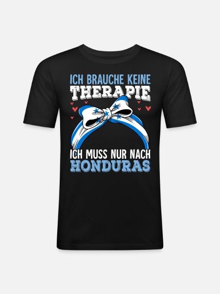 Honduras - Männer Slim Fit T-Shirt - Schwarz