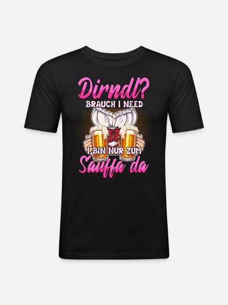 Dirndl Replacement - Men's Slim Fit T-Shirt - black