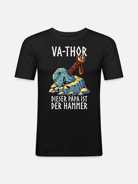 Vathor - Männer Slim Fit T-Shirt - Schwarz