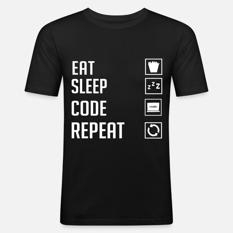 Programmierer Programmieren Computerentwickler Pc - Männer Slim Fit T-Shirt - Schwarz