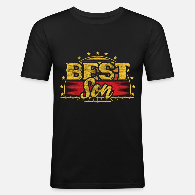 Bester Sohn Geschenkidee - Männer Slim Fit T-Shirt - Schwarz