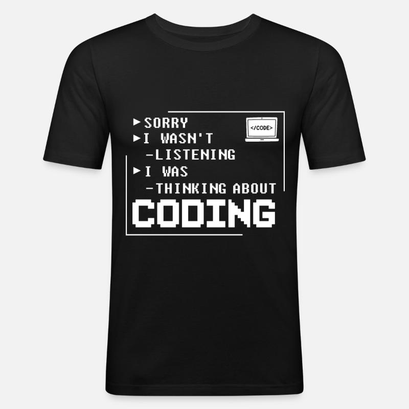 Programmer Programming Computer Developer Pc - Men's Slim Fit T-Shirt - black