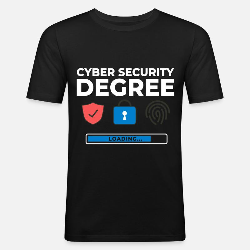 Cyber Security Information Computer Sicherheit - Männer Slim Fit T-Shirt - Schwarz