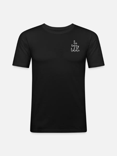 So happy so-so - Men's Slim Fit T-Shirt - black