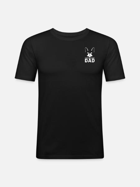 Frenchie Dad - Men's Slim Fit T-Shirt - black