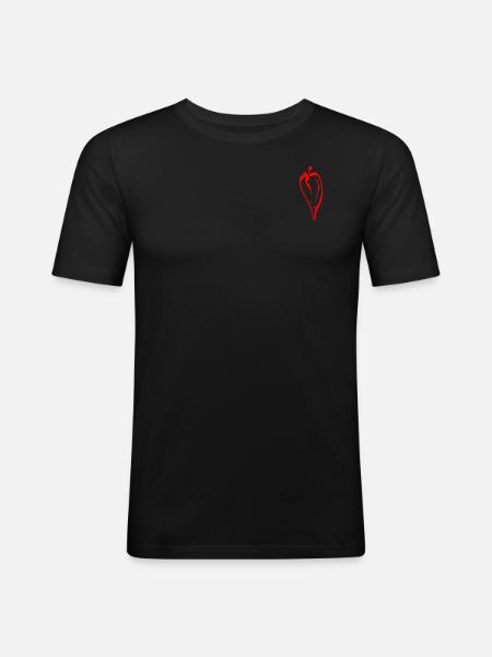 Chilli pepper / chili pepper - Men's Slim Fit T-Shirt - black