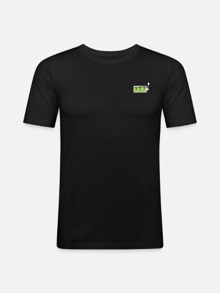 777 - T-shirt près du corps Homme - noir