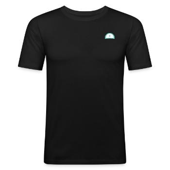 Polarstern - Männer Slim Fit T-Shirt - Schwarz - Vorne - Nik (191cm)