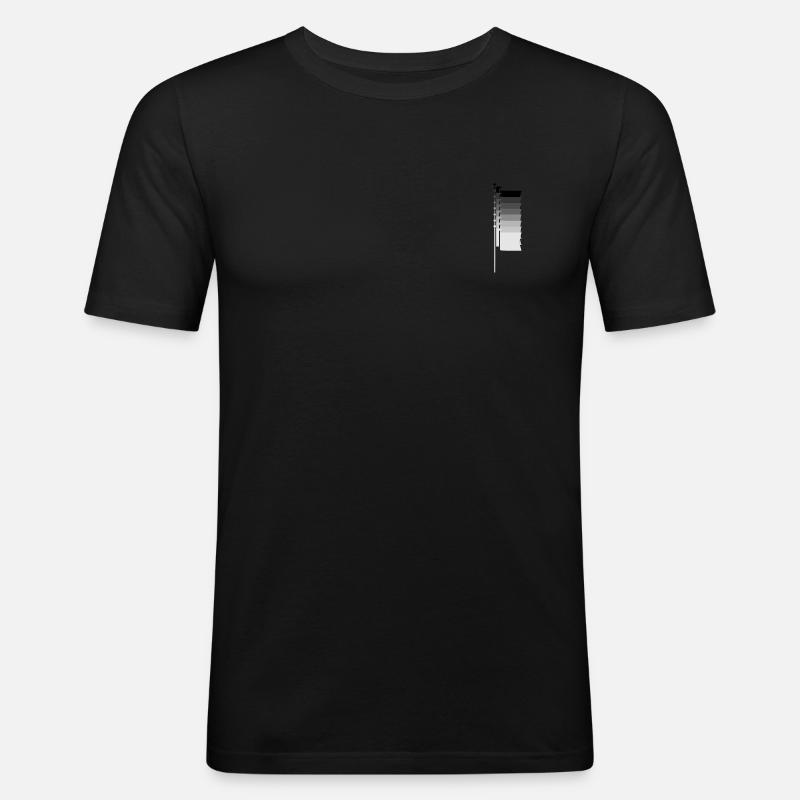 Multi-Flaggen - Männer Slim Fit T-Shirt - Schwarz