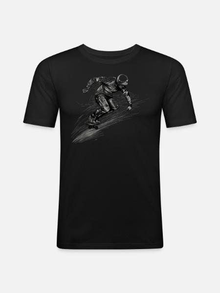 Skateboard - Men's Slim Fit T-Shirt - black