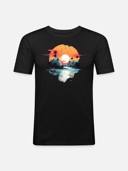 Sunset - Men's Slim Fit T-Shirt - black