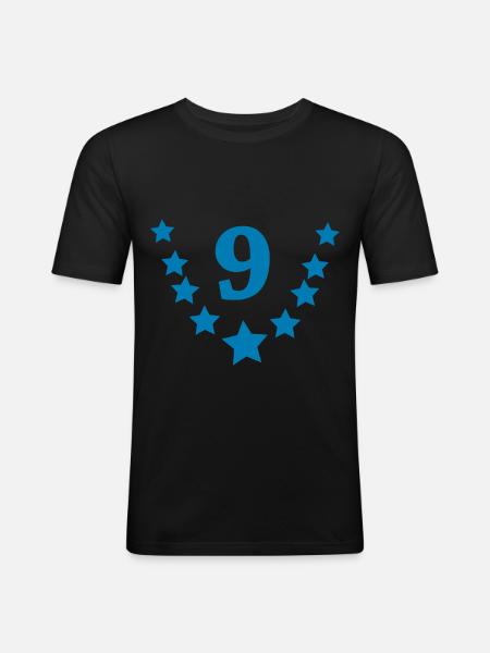 9 years - Men's Slim Fit T-Shirt - black