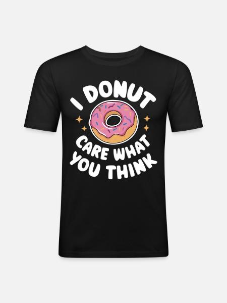 Donut Donuts Candy Bagel - Men's Slim Fit T-Shirt - black