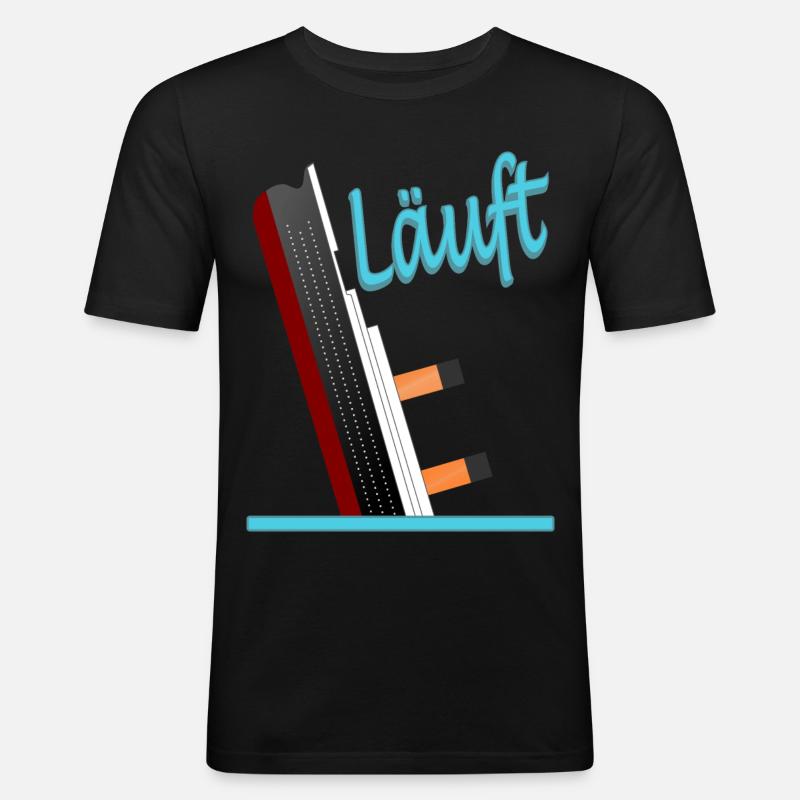Läuft-Titanic-Version 1 - Männer Slim Fit T-Shirt - Schwarz