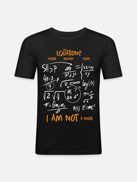 Mathematics equations - Men's Slim Fit T-Shirt - black