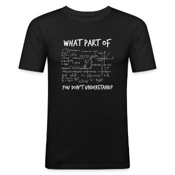 Mathematik Mathe rechnen Zahlen Algebra Formel - Männer Slim Fit T-Shirt - Schwarz - Vorne - Nik (191cm)