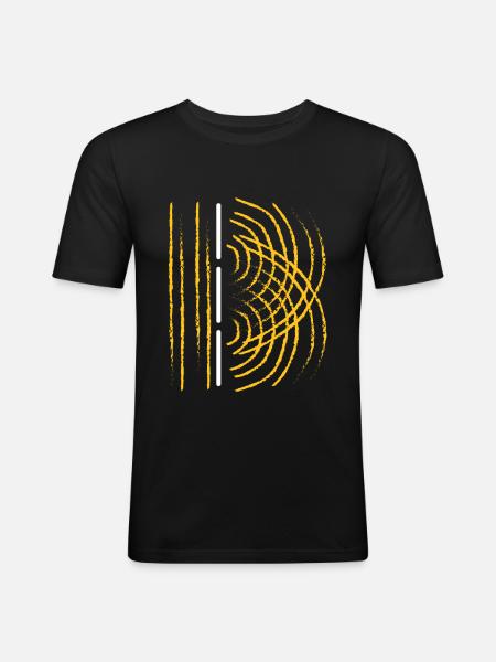 DOUBLE SLIT EXPERIMENT - Men's Slim Fit T-Shirt - black