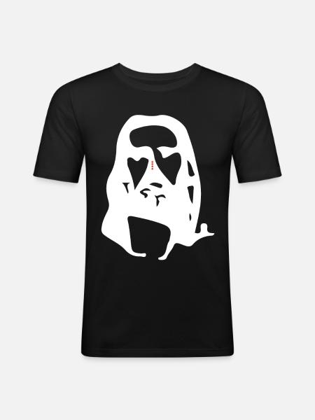 jesus optical illusion - Men's Slim Fit T-Shirt - black