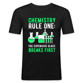 chimie - T-shirt près du corps Homme - noir - Devant - Nik (191cm)