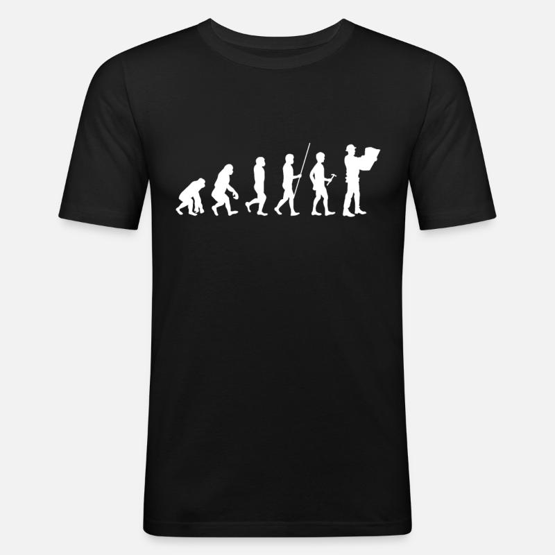 Construction de maison d'architecte - T-shirt près du corps Homme - noir