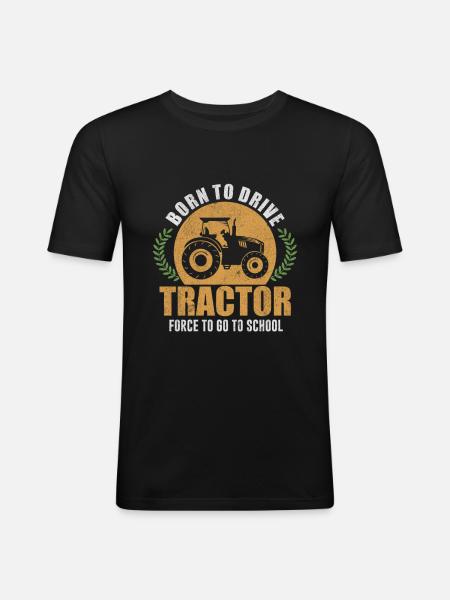 Traktor - Männer Slim Fit T-Shirt - Schwarz