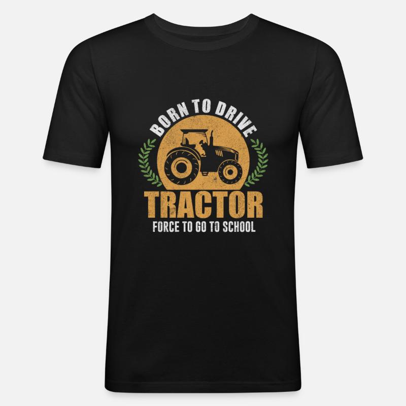 Traktor - Männer Slim Fit T-Shirt - Schwarz