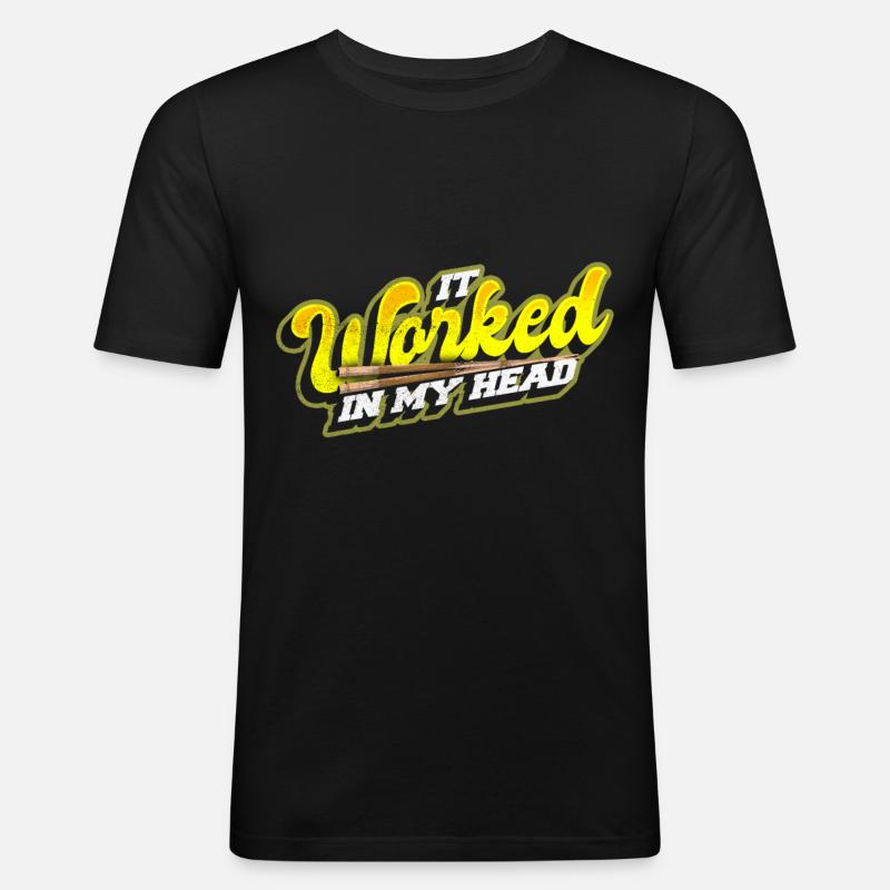 Billard - Männer Slim Fit T-Shirt - Schwarz