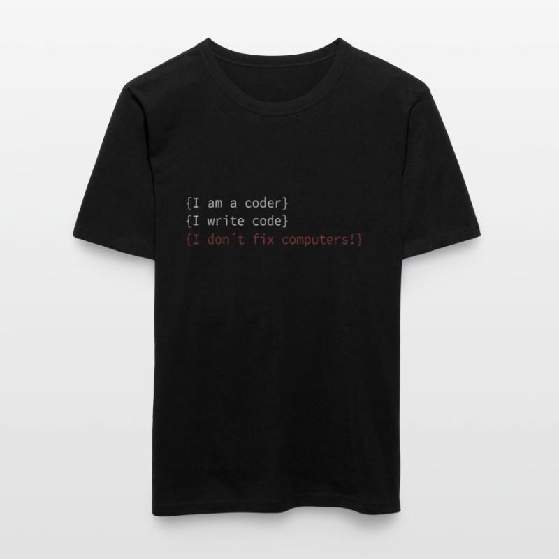 I am a coder! Admins Fachinformatiker Spruch Männer Slim Fit T-Shirt