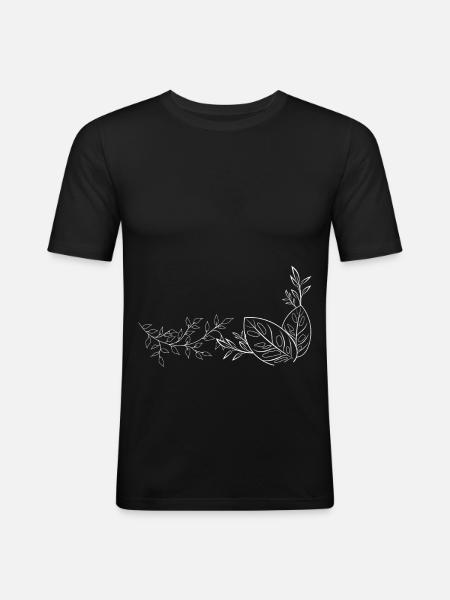 Flowers plants wedding icon - Men's Slim Fit T-Shirt - black