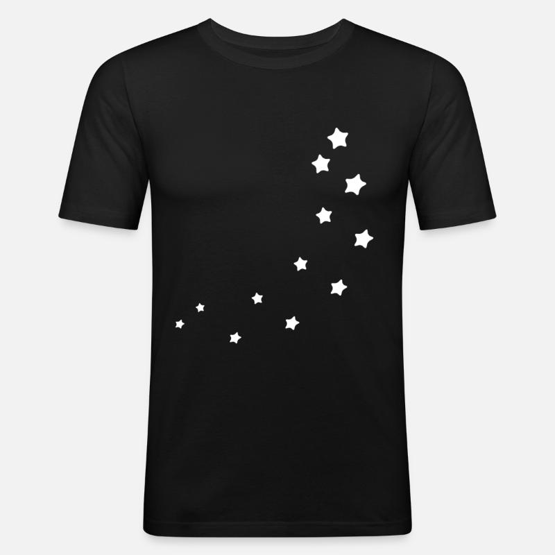 Stern Sterne - Männer Slim Fit T-Shirt - Schwarz