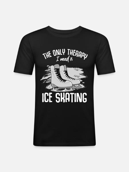 figure skating - Men's Slim Fit T-Shirt - black
