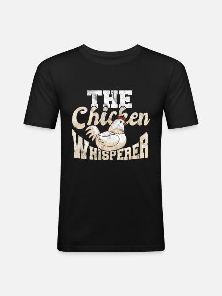chicken - Men's Slim Fit T-Shirt - black