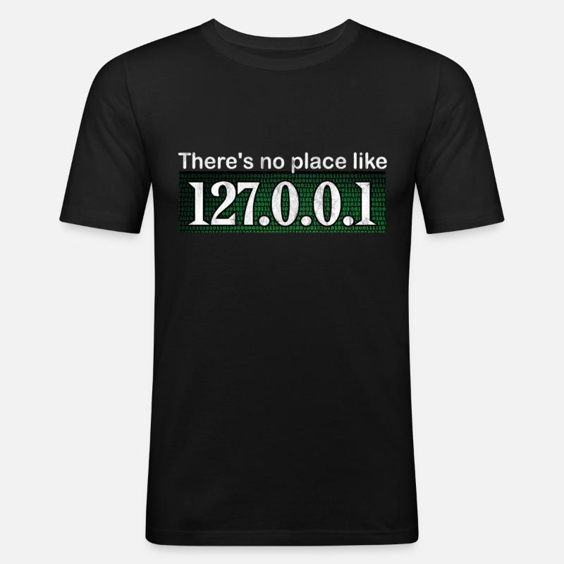 Computer Science Hacker Programmer Binary Pc Computer - Herre Slim Fit T-Shirt - sort