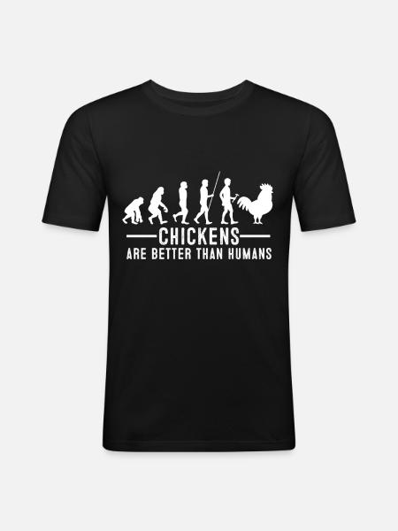 chicken - Men's Slim Fit T-Shirt - black