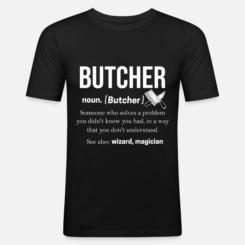Metzger - Männer Slim Fit T-Shirt - Schwarz