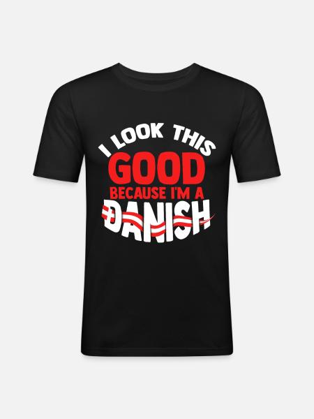 Denmark Copenhagen - Men's Slim Fit T-Shirt - black