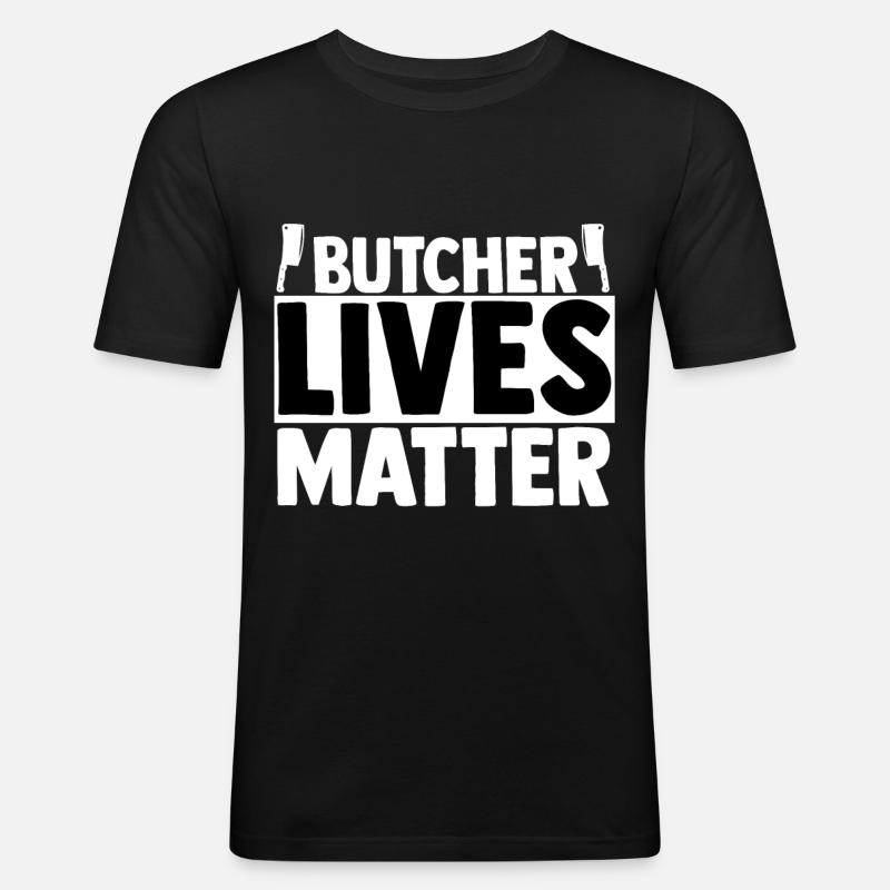 Metzger - Männer Slim Fit T-Shirt - Schwarz