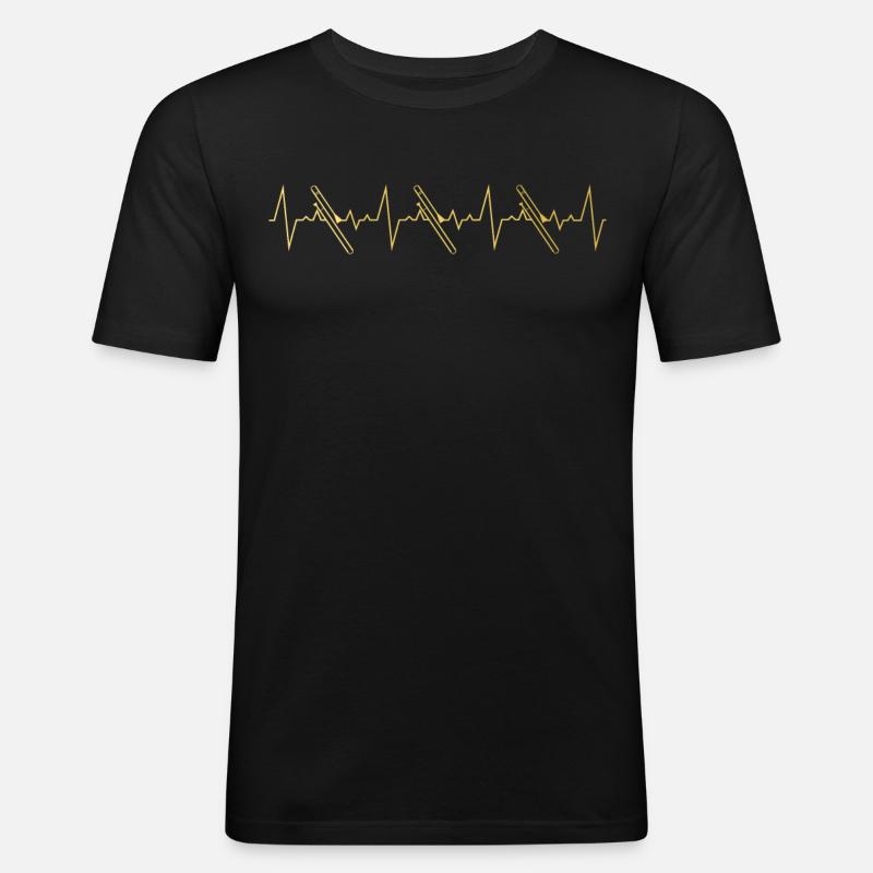 Posaune Geschenk - Männer Slim Fit T-Shirt - Schwarz