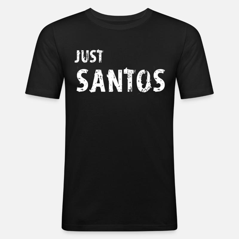 Santos - Männer Slim Fit T-Shirt - Schwarz