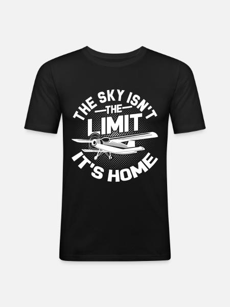 pilote - T-shirt près du corps Homme - noir